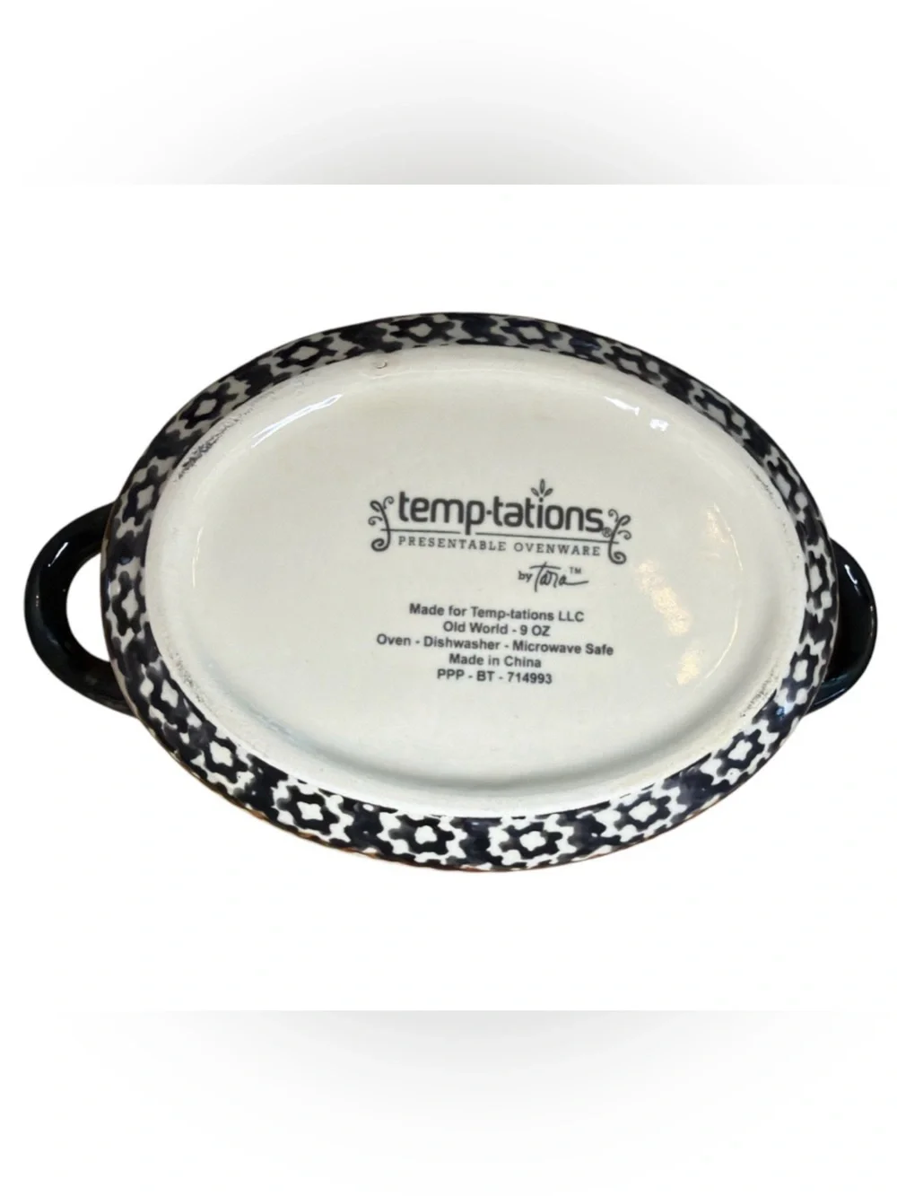 2 Temptations Old World 10 oz. Mini Casserole Dish w/ Lid & Wire Rack By Tara